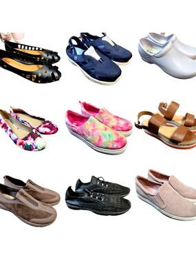 Bulk Women’s Flats Sandals Shoe Lot Of 9 Name Brand Wholesale Reseller Great ROI